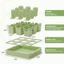 Green Bazzar Seed Starter Tray with Handle, 9 Individual Cells, Reusable Plant Germination Trays with Humidity Lid, Ideal for Germinating Seeds Indoors & Transplanting Outdoors, Durable & Easy to Use by GreenHaven Gardens