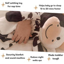 Love By Emi Baby Music Lovey Black & White Cow, Baby Sleep Soother for Crib & Cuddle Bedtime, White Noise with Heartbeat & Lullaby, Plush Sound Toy, Stuffed Animal for Newborns, Infants & Toddlers by TinyTreasures Baby Boutique