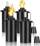 16 oz Torch Replacement Canister (4 Pack) - Outdoor Citronella Fuel Refill for Bamboo Torches with Wicks & Covers, Long-Lasting, Perfect for Patio, Luau Party, Garden Decor by GreenHaven Gardens