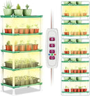 5-Tier Plant Stand with Grow Lights - Seed Starting Kit Germination Tray Full Spectrum Sunlike Plant Light for Indoor Plants, Greenhouse, Succulents, Seedlings by GreenHaven Gardens
