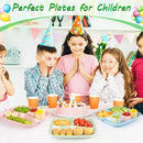 10 Inch Portion Control Divided Plates for Healthy Eating, 4PCS Unbreakable Wheat Straw Dinner Plate BPA Free, Plates for Kids Adults Picnic,Reusable Plates (4 PACK) by CozyNest Decor