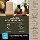 Gya Labs Lemongrass Essential Oil for Diffuser - 0.34 Fl Oz - 100% Pure Natural - Lemongrass Oil for Hair, Skin, Herbaceous, Candle Making Scent by CozyNest Decor