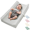 Vegan Leather Waterproof Baby Changing Pad - Wipeable, Extra Thick & Portable & Non-Slip Diaper Mat for Dresser, Crib, Travel | Soft & Safe (Gray) by TinyTreasures Baby Boutique