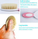 Baby Hair Brush &Silicone Baby Cradle Cap Brush Set, for Newborns & Toddlers-Natural Soft Goat Bristles-Ideal for Cradle Cap-Perfect Baby Registry Gift (Blue) by TinyTreasures Baby Boutique