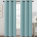 H.VERSAILTEX Blackout Curtains for Bedroom Thermal Insulated Room Darkening Living Room Curtains 84 Inch Long Grommet Privacy Protection Window Curtain Panels/Drapes, 2 Panels, Mineral Blue by CozyNest Decor