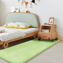 Play Mat for Babies Toddlers,1.3" Thick Elasti-Foam Anti-Fall Cushion Mat for Kids Room,28×72 Bedroom Bedside Rugs,Water-Repellent Soft Coral Velvet(Light Green) by TinyTreasures Baby Boutique