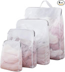 GWT 4Pcs 3D Mesh Laundry Bags with Hanging Handles (S/M/L/XL) - Durable Zippered Wash Bags for Delicates, Shoes & Bulk Clothes - Space-Saving Foldable Design by TinyTreasures Baby Boutique