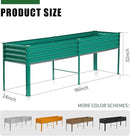 Land Guard Galvanized Raised Garden Bed with Legs, 96×24×32in Raised Garden Beds Outdoor with Drainage Holes, Planter Boxes Outdoor for Backyard, Patio, Balcony, 800lb Capacity, Green by CozyNest Decor