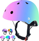 Adjustable Color Gradient Skateboard Helmet for 3-5-8-14+Ages【Toddler Kids Youth Adult】 Girls Boys Woman.Bike Helmet for Multi-Sports Cycling Bicycle Scooter Inline Roller Skate Rollerblading by TinyTreasures Baby Boutique