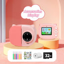 Instant Print Camera Toy for Kids, Girls Birthday Gifts for 3 4 5 6 7 8 Year Old Learning Music Story Player, 1080P HD Dual-Lens Creative Instant Camera (Pink) by TinyTreasures Baby Boutique