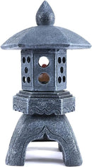 Pagoda Lantern Garden Statue with Solar Lotus Lights, Large Resin Japanese Temple Pagoda Lamp Asian Zen Outdoor Yard Decor for Landscape Patio Porch Lawn Decorations, Christmas Ornament Gift by GreenHaven Gardens