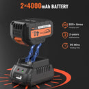 Keenstone Leaf Blower, Cordless Leaf Blowers Max 620-CFM 120-MPH with 2 * 4000mAh Batteries and 2*Fast Chargers, Lightweight Leaf Blower Cordless with 3 Speed Modes for Patio, Lawn, Yard, Leaves 40V by GreenHaven Gardens