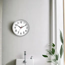 Wall Clock Modern Battery Operated 10 Inch Simpel Silent Non Ticking Decorative for Kitchen Office Outdoor Bedroom Living Room School Classroom(Silver) by CozyNest Decor