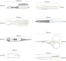 Baby Grooming Kit, Infant Safety Care Set with Hair Brush Comb Nail Clipper Nasal Aspirator,Baby Essentials Kit for Newborn Girls Boys (Grey White) by TinyTreasures Baby Boutique