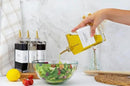 Molimoli Olive Oil Dispenser Bottle for Kitchen, Automatic Pourer, Glass Dispenser for Kitchen, Olive Oil Cruet, | Set of 4 - Gold by CozyNest Decor
