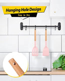 Pack of 2 Silicone Cooking Spatula, Heat Resistant Solid Turner, Non Stick Slotted Spatulas with Wooden Short Handle,Ideal Wood Kitchen Utensils Set for Frying, Baking, Flipping, Turning by CozyNest Decor