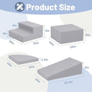 4-Piece PU Leather Baby Foam Climbing Blocks for Toddlers - Soft Play Climbing Toys for Toddlers - Foam Climbing Set for Crawling and Sliding Indoor (Gray) by TinyTreasures Baby Boutique