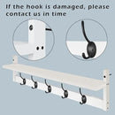 AMBIRD Wall Hooks with Shelf | Entryway Hanging Wood Coat Hooks | Wall-Mounted Rack with 5 Dual Hooks | Bathroom, Living Room, Bedroom (Modern). by CozyNest Decor