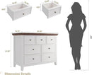 BLANKSPACE 7 Drawer Dresser, Modern Farmhouse Dresser Chest of Drawer for Bedroom, Chest of Drawers Storage Cabinet for Living Room, Entryway, Hallway, Antique White by CozyNest Decor