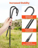 VEVOR Rebar Stakes, 16-Inch, Heavy-Duty 0.4 in Diameter J Hook, Galvanized Steel Ground Anchors with Chisel Point End & Rust-Resistant Coating, for Gardening Support, Fence, Camping Tents (16-Pack) by CozyNest Decor