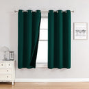 ChrisDowa 100% Blackout Curtains for Bedroom with Black Liner, 2 Thick Layers Total Blackout Thermal Insulated Grommet Small Window Curtains 2 Panels Set (Forest Green, 42 x 45 Inch) by TinyTreasures Baby Boutique