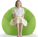 2FT Bean Bag Chair, Comfy Bean Bag Chairs with Memory Foam Filled, Fluffy Beanbag Sofa with Dutch Velvet Cover, Teardrop BeanBag Chairs for Living Room, Playroom - Lime by TinyTreasures Baby Boutique