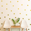 Gold Dots Wall Decals(200 Dots/2 Inch), Posh Polka Dots Wall Sticker for Girls Bedroom Playroom by TinyTreasures Baby Boutique
