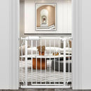 WAOWAO Baby Gate 29.13-33.82" Extra Wide Pressure Mounted Walk Through Swing Auto Close Safety White Metal Toddler Kids Child Dog Pet Puppy for Stairs,Doorways,Kitchen by TinyTreasures Baby Boutique