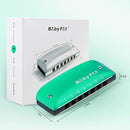 BabyFat 7 Hole Blues Mini Harmonica Set,Diatonic Harmonica with free lanyards,Easy-playing Musical Instrument(Key of F) by TinyTreasures Baby Boutique