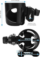Accmor Universal Cup Holder, Stroller Cup Holder with Phone Holder, 360° Rotatable Large Caliber Designed Bottle Holder for Stroller, Bike, Wheelchair, Walker, Scooter by TinyTreasures Baby Boutique