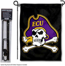 College Flags & Banners Co. East Carolina Pirates Garden Flag with Pole Stand Holder by GreenHaven Gardens