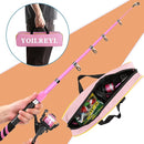 Collapsible Telescopic Fishing Rod and Reel Combo Push Button Small Fishing Pole Kit Beginner Youth Boys Fishing Starter Set Tackle by TinyTreasures Baby Boutique
