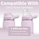 Chill Oasis Water Bottle | Compatible With Popular Flavor Cartridges | BPA Free, Leak Proof, Double-Walled Vacuum Insulated Stainless Steel, and Dishwasher Safe | Cold for 24 Hours (Lavender, 12oz) by CozyNest Decor