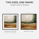 Homeforia 24x24 Black Wood Frame, High End Oak 24 x 24 Square Picture Frames with Mat 20 by 20 inches Photo, 24by24 Black Wooden Poster Frames Matted to 20x20 Print, Tempered Glass, Wall Kit, Set of 1 by CozyNest Decor