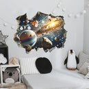 Quanhaigou 3D Galaxy Outer Space Wall Decals Stickers Wall Murals Wallpaper Decor for Home Floor Living Room (Universe Planet) by CozyNest Decor