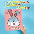 2025 New 26 PCS Alphabet Mask Cards,Alphabet Flash Cards with Animal Masks,Colorful Animals Flash Cards, Interactive Education Games, Learn Letters by TinyTreasures Baby Boutique