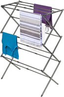 BLACK+DECKER 3 Tier Expandable Collapsing Foldable Laundry Rack for Air Drying Clothing, Space Saving Heavy Duty Lightweight Metal Drying Rack(Silver) by CozyNest Decor