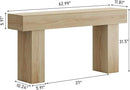 63 Inch Long Console Table for Entryway, Farmhouse Wood Rectangular Sofa Table Behind Couch Table, Narrow Entryway Table for Living Room, Entrance, Hallway, Foyer, Easy Assembly (Natural) by CozyNest Decor
