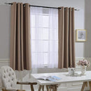 NICETOWN Insulated Blackout Curtains and Drapes - Microfiber Energy Saving Thermal Insulated Solid Grommet Blackout Draperies for Kitchen (1 Pair, 52 inches by 54 Inch, Cappuccino) by TinyTreasures Baby Boutique