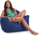 Posh Creations Structured Comfy Seat for Playrooms and Bedrooms, Large Bean Bag Chair, Malibu Lounge, Navy by TinyTreasures Baby Boutique