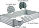 2 Pack 8x4x1FT Galvanized Raised Garden Beds Kit Outdoor Metal Gardening Planter Box for Vegetable Elevated Flower Herbs,Gray by GreenHaven Gardens