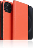 D8 Neon Full Grain Leather Wallet Case for iPhone 15 Pro - [2-in-1] Handcrafted Detachable Diary Style with Magnetic MagSafe Back Cover, Gift Box Included (Coral) by TinyTreasures Baby Boutique