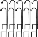 Ashman Shepherds Hook 10 Pack Black, 35 Inches Tall, Made of Premium Metal for Hanging Solar Light, Bird Feeders, Mason Jars, Garden Stake and Wedding Décor. by GreenHaven Gardens