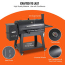 62" Heavy-Duty Portable Wood Pellet BBQ Grill With Cart (SAK91308)