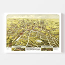 Vintage Map of New Britain, Connecticut 1875