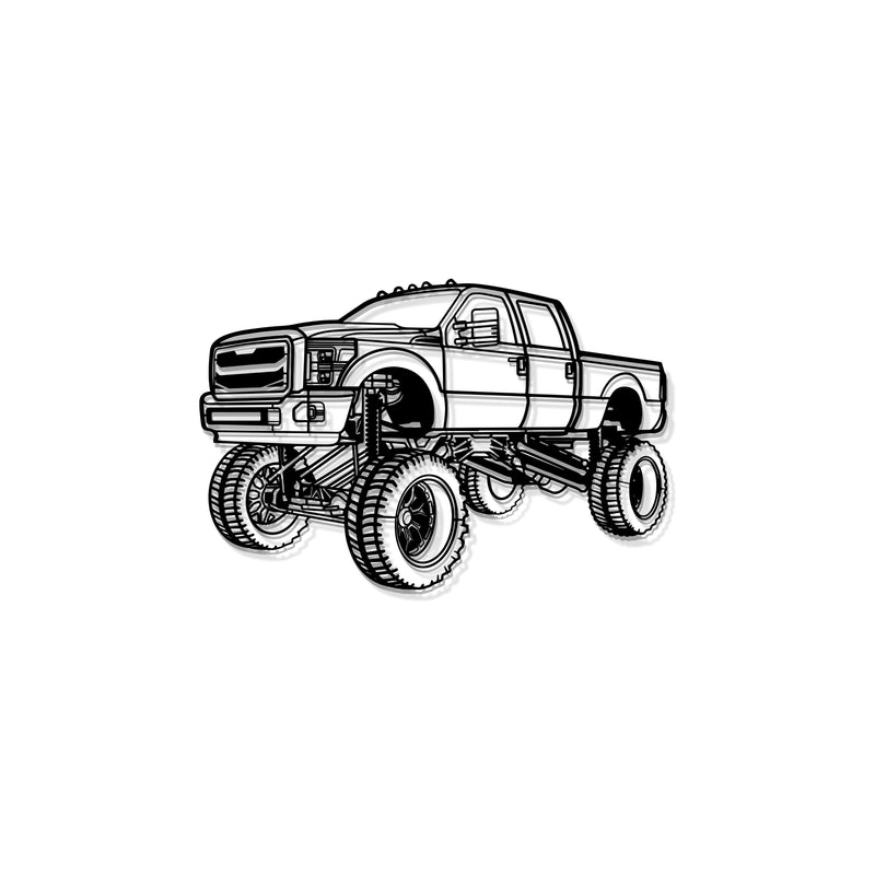 2016 F-250 4X4 Perspective Metal Car Wall Art - MT1269