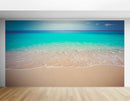 Tropical White Sand Paradise Beach Ocean Wave Scenery Wall Mural.