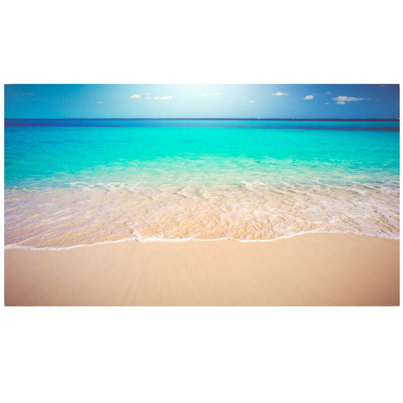 Tropical White Sand Paradise Beach Ocean Wave Scenery Wall Mural.