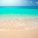 Tropical White Sand Paradise Beach Ocean Wave Scenery Wall Mural.