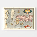 Vintage Map of Japan & Korea 1623